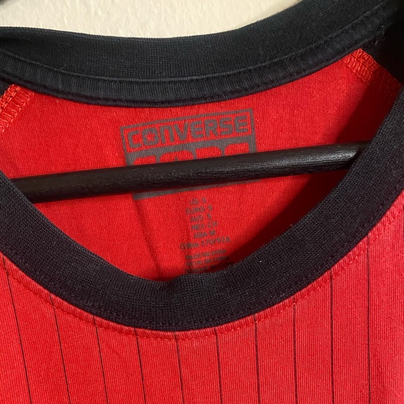 Converse Red/Black Stripe Shirt size S - Picture 3 of 4